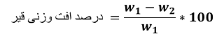 افت وزنی قیر